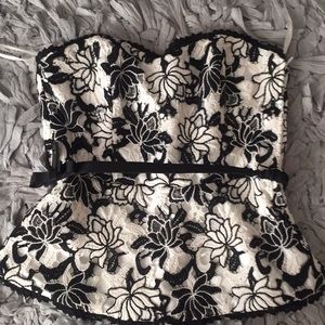 Beautiful strapless peplum top